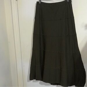 Elegant Olive Maxi Skirt